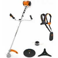 Stihl FS 131 raivaussaha, mukana kantohihna ja kolme teräsarjaa
