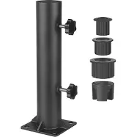Tlily Patio Umbrella Base Stand Diameter Umbrella Stand Tube Bracket Deck Mount Umbrella Holder for Outside Garden Backyard