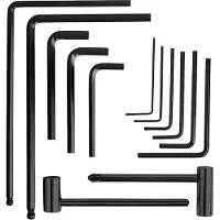 Exogio 13pcs L Shaped Hex Hexagon Key Hex Guitar Neck Truss Rod Adjustment Wrench Screwdriver Tool Kit for Beginners