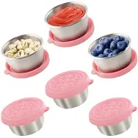 Tlily Salad Sauce Container Salad Sauce Container with Lid Small Leak-Proof Reusable Salad Dressing Container