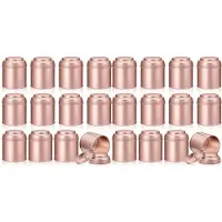 ISTOVO 24 Pcs Tea Tin Canister with Airtight Double Lids Round Tin Can Box Small Kitchen Tea Canister Loose Leaf Containers