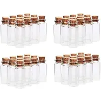 Torribaly 80 Pcs Vials Bottles Glass Bottle with Cork Stopper Wish Bottles, for Weddings, Creations and Decorations(10Ml )
