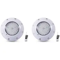 Torribaly 2X Pool Light 35W Swimming Pool Light with Remote Controller RGB Multi Color Outdoor LED Underwater IP68 Waterproof Lamp