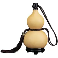 Tlily Gourd Wine Flask Outdoor Water Bottle with Tassel Rope Outdoor Portable Water Bottle with Stopper Flagon Kettle Chinese