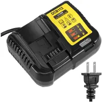 Torribaly Dcb112 Li-Ion Battery Charger For 10.8V 12V 14.4V 18V Dcb101 Dcb200 Dcb140 Dcb105 Dcb200 Us Plug Black