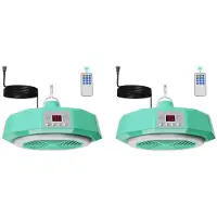 Torribaly 2X Chicken Coop Heater for Winter, Chicken Heater Built-in Lamp, Safety Thermostat Control, Overheat Protection EU Plug