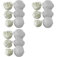 Torribaly 9PCS Flower Aromatherapy Candle Silicone Mold Rose Handmade Aromatherapy Soap Expansion Stone Gypsum Mold Making Tools