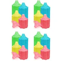 Semoic 800 Pieces 4 Oz Colorful Shaved Ice Cups Flower Shaped Snow Cone Cups Leak Proof Plastic Snack Ice Cream Bowls