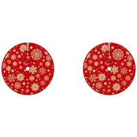 Typecat 2X Christmas Tree Skirt Carpet Floor Mat Outdoor Blanket Xmas Floor Mat Cover Home Party New Year Decoration, D