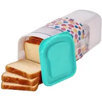 Tlily Transparent Bread Box Plastic Fresh-Keeping Toast Storage Holder with Lid Bread Crisper Bread Storage Container,C
