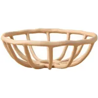 Tlily Nordic Hollow Resin Fruit Tray Living Room Porch Desktop Fruit Plate Snack Bowl Decoration Crafts Brown