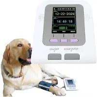 Semoic Pet Blood Pressure Monitor for Dogs and Cats, Digital Veterinary Blood Pressure Monitor with 3 Cuffs and Pulse Meter