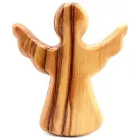 Tlily Angel Olive Wood Baptism Prayer Decoration Wooden Crafts Ornaments Gift,Spread Wings