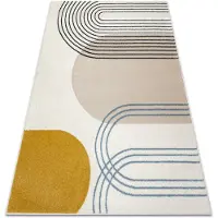 Rugsx Alfombra FUSION 7157 blanco / oro - Geométrica, moderna, abstracta 200x290 cm