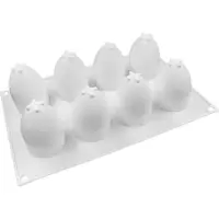 Torribaly Easter Egg Silicone Mold Eight Holes Three-Dimensional Egg Shape Plaster Mold DIY Handmade Home Decoration for Easter