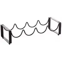 Typecat Wrought Iron Wine Bottle Rack Free Standing Stackable 4 Bottles Wine Storage Holders for Holiday Birthday Anniversary B
