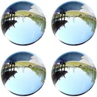 Typecat 4pcs 40Mm Clear Glass Crystal Healing Sphere Photography Props Gifts