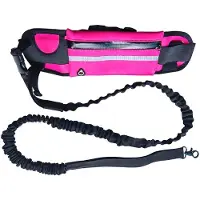 Semoic Hand Free Dog Leash for Pet Walking Running Jogging Adjustable Dog Leash Waist Belt Chest Strap Traction Rope A