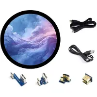 Semoic For Raspberry Pi 5 7-Inch Display -Compatible Capacitive 10-Point Touchscreen Round 1080x1080 Fully Laminated
