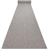 Rugsx Alfombra de pasillo sisal SION Mezcla Tejido plano gris 70cm 70x870 cm