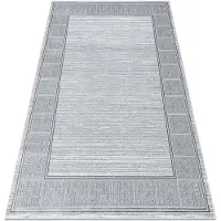 Rugsx Alfombra ALLURE 8783 Chave grega, marco - Estructural, elegante, glamurosa gris claro / blanca 280x370 cm