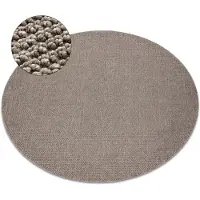 Rugsx Alfombra CASABLANCA LOOP círculo marrón, lazo, suave circulo 150 cm