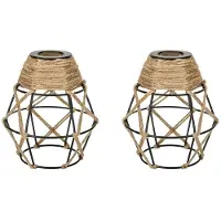 Typecat 2X Industrial Pendant Lamp Shade, Small Boho Hanging Light Shades, for E27 Chandelier Wall Sconces Ceiling Hanging