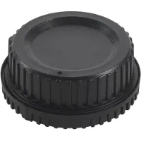 Torribaly Black Plastic Camera Body Cover + Rear Lens Cap for Digital SLR