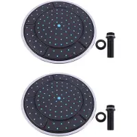 Jojomino 2Pcs 25cm Plastic Round Shape Rainfall Powered Shower Room Top Shower Roof Nozzle Cabin Accessories