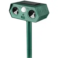 Tlily 2024 Ultrasonic Animal Repellent, 1-Pack Solar Outdoor Deer Repeller with Motion Sensor, Deters Cats, Squirrels, Rabbits