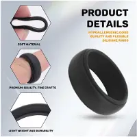 Tlily 8Mm Popular Black Men Silicone Cool Rings Women Rubber Wedding Ring Environmental Sports Ring #8
