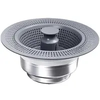 Typecat 3-In-1 Kitchen Sink Drainage Filter ABS Basket Stainless Steel - Sink Plug Quick Drainage Kitchen Sink Plug