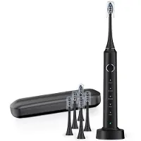 Semoic Electric Toothbrushes for Adults TimerTeeth Whitening Toothbrush IPX7 Waterproof 6 Replaceable Heads Set