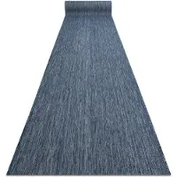 Rugsx Alfombra de pasillo sisal SION Mezcla Tejido plano azul oscuro 150cm 150x840 cm
