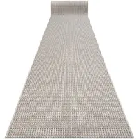 Rugsx Alfombra de pasillo CASABLANCA LOOP blanco / beige, lazo, suave 100cm 100x600 cm