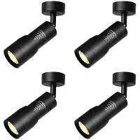4X Adjustable 10-60 Narrow Angle 3000k Ceiling Mounted Spotlight 7W Zoomable Spotlight Light with Zoom Function