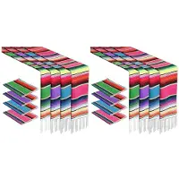 Typecat 8Pack Mexican Table Runners 14 X 86 Inch Fiesta Mexican Party Decoration Mexican Runners for Table Party Wedding