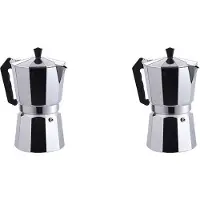 Typecat 2X Coffee Pot Espresso Maker Moka Pot, Stovetop Espresso Maker for Great Flavored Espresso for Electric Ceramic Stovetop