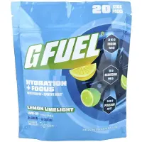 G FUEL Lemon Limelight -kosteutus + keskittyminen -pakkaus - 20 annosta