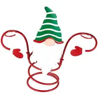 Semoic Christmas Wine Bottle Rack Wine Bottle Christmas Rack Wine Glass Rack Holiday Wine Bottle and Wine Glass Rack Green Hat