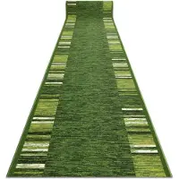 Rugsx Alfombra de pasillo con refuerzo de goma ADAGIO verde 67 cm 67x190 cm