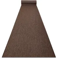 Rugsx Alfombra de pasillo sisal SION Mezcla Tejido plano marrón 120cm 120x120 cm