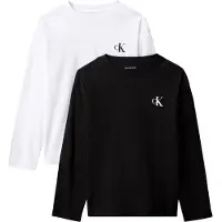 Calvin Klein 2-Pack Monogram T-Shirt Ls - Black - 164 x 14