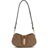 GUESS for woman. HWSG2378730 Yvonne beige convertible mini logo shoulder bag (OSFA), Casual, Polyurethane