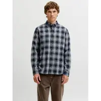 Jack & Jones Paita 'JPRBluharvey' tummansininen / vaaleanharmaa