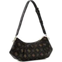 GUESS for woman. HWGP2489180 Allegra logo shoulder bag in dark brown (OSFA), Casual, Polyurethane