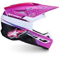 Alpinestars S-M3 Falcon Crossikypärä Musta/Pinkki/Violetti M unisex
