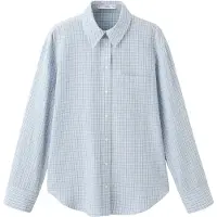 Mango Check Cotton Shirt - Blue - M