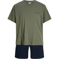 Jack & Jones Jaceverest Ss Tee And Shorts Set W - Khaki green - S