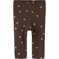 Name it Leggingsit 'NBMLARIS' tummanruskea / valkoinen